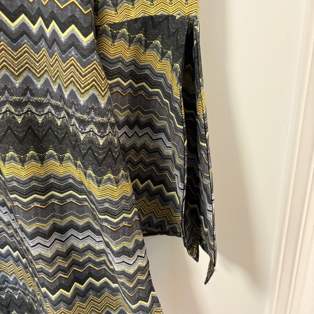 Element Womens Long Split Bell Sleeve Dress Sz Medium Keyhole Back , Aztec Print - Picture 6 of 13